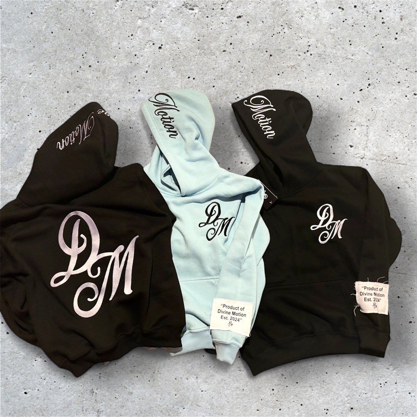 Baby Blue Motion Hoodies